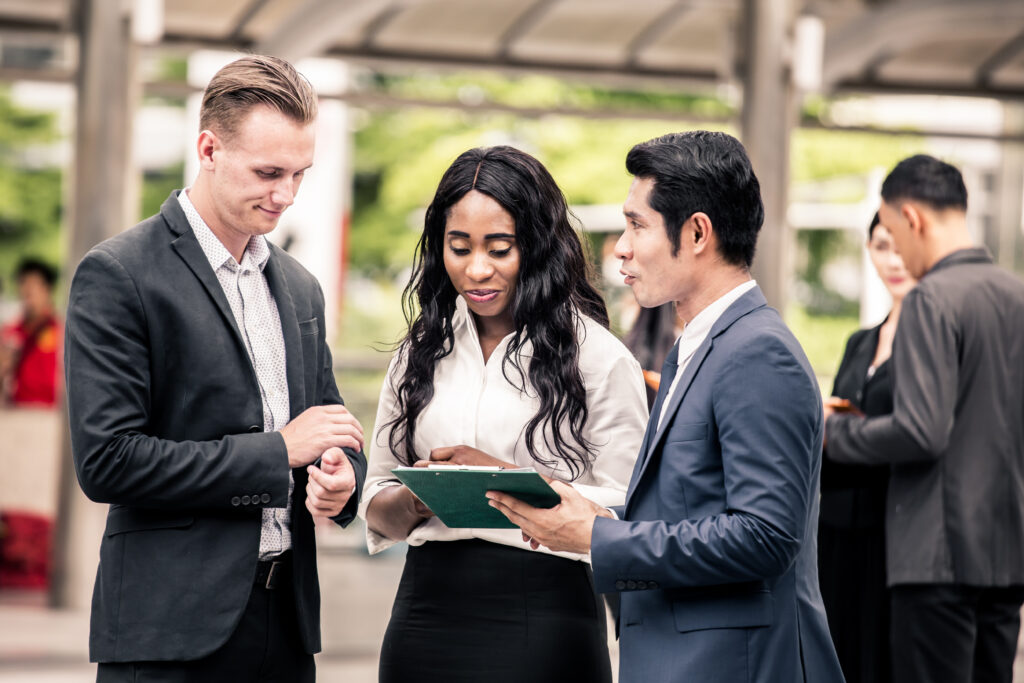 New graduates at a professional networking event